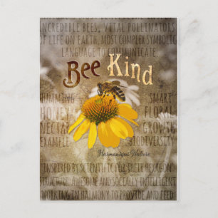 Bee Kind - Harmonic Nature Canvas Print Postkarte