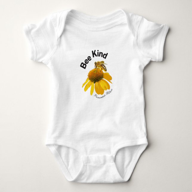 Bee Kind - Harmonische Natur Baby Strampler (Vorderseite)