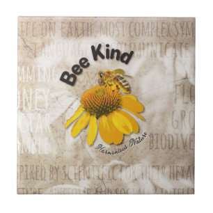 Bee Kind - Harmonische Natur Fliese