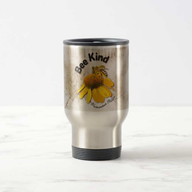 Bee Kind - Harmonische Natur Reisebecher (Mittel)