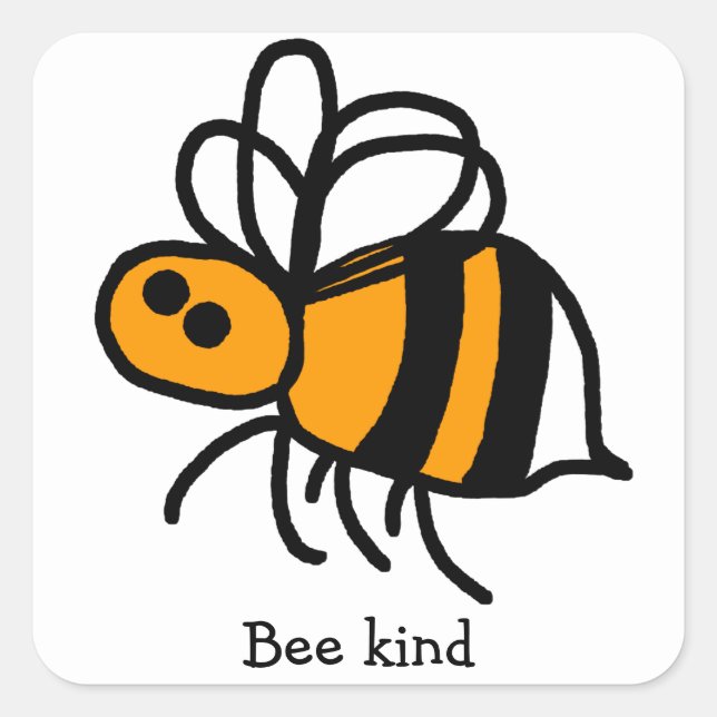 Bee Kind Hummeln Sticker 20 pro Blatt (Vorderseite)
