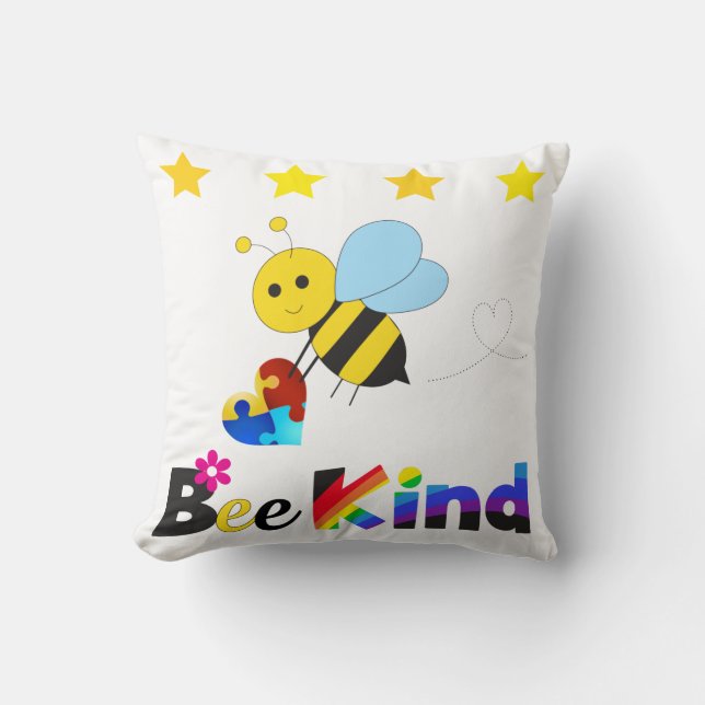 Bee Kind Kissen (Vorderseite)