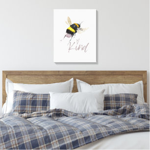 Bee Kind Leinwanddruck