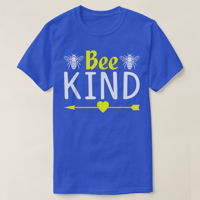 Bee Kind lustige Cartoon-Neuheit für Frauen Männer T-Shirt (Design vorne)