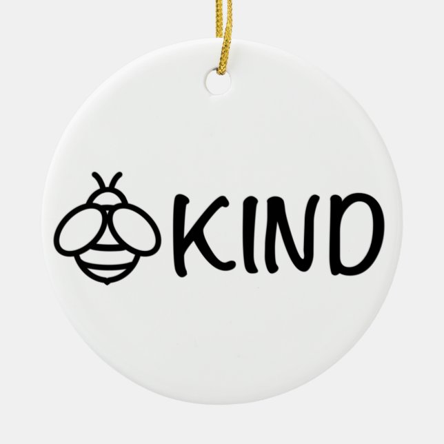 Bee Kind niedliche Bienendesign inspirierend Keramik Ornament (Vorne)