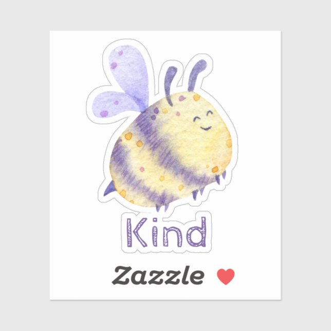 *~* Bee KIND Niedliche Fuzzy Teacher Day Care Aufkleber (Blatt)