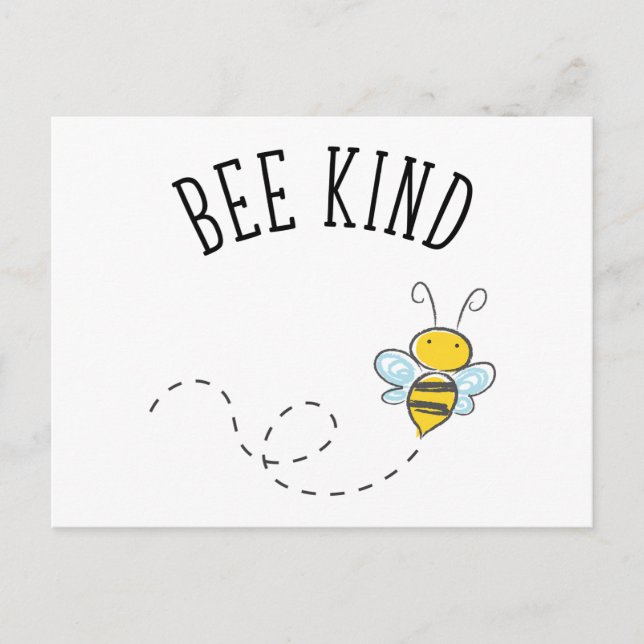 Bee Kind Postkarte (Vorderseite)