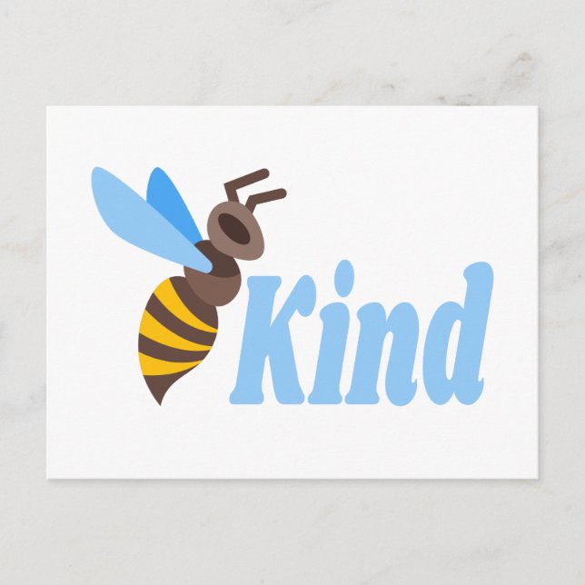 Bee Kind Postkarte (Vorderseite)