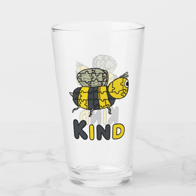 Bee Kind Puzzle Glas (Vorderseite)