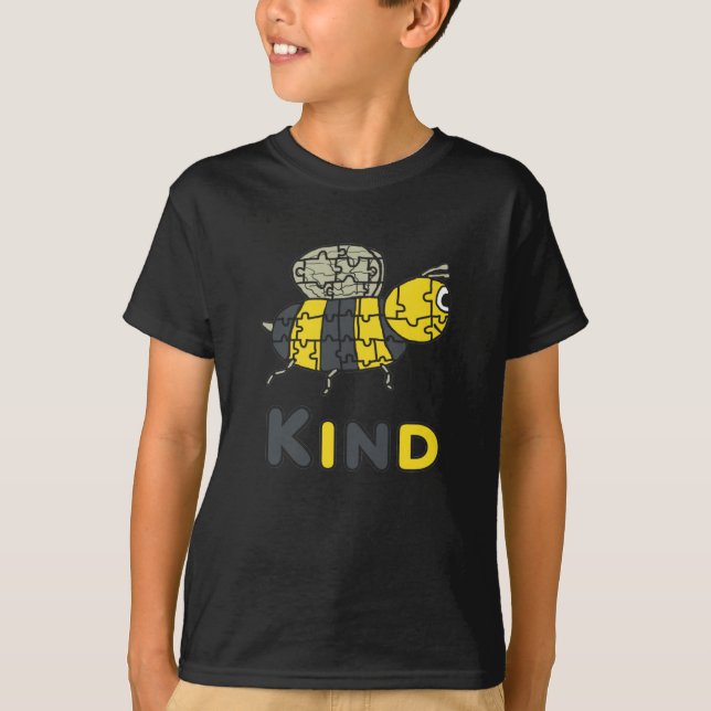 Bee Kind Puzzle T-Shirt (Vorderseite)