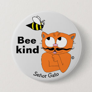 Bee Kind (sei freundlich) Inspirational Humorvolle Button