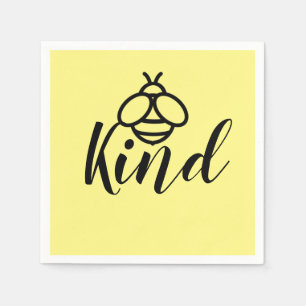 Bee Kind, sei schön niedlicher Honigbienendesign Serviette