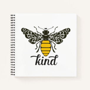 Bee Kind   Seien Sie freundlich   Verzierte Biene Notizbuch