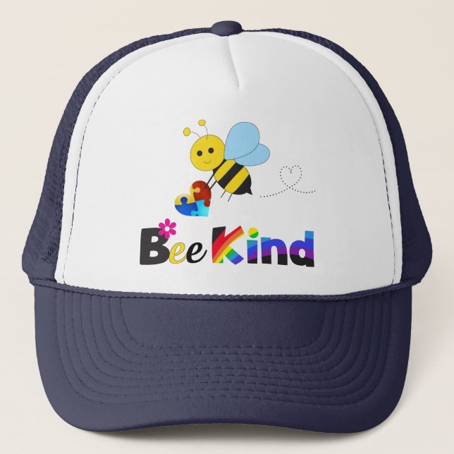 Bee Kind Truckerkappe (Vorderseite)