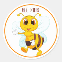 "Bee Kind zu jedem" Gelbe Schwarze Biene Zeichnend