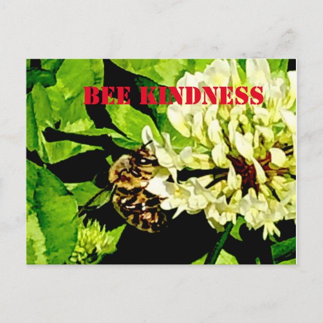 Bee Kindness Postcard Postkarte (Vorderseite)
