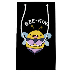 Bee-kini Funny Bee Puns Dark BG Kleine Geschenktüte