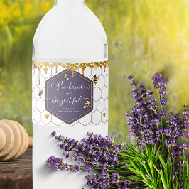 Bee-Liebling und beyoutiful Water Flasche Label Wasserflaschenetikett