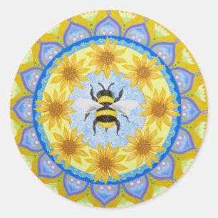Bee Mandala Aufkleber von Soozie Wray