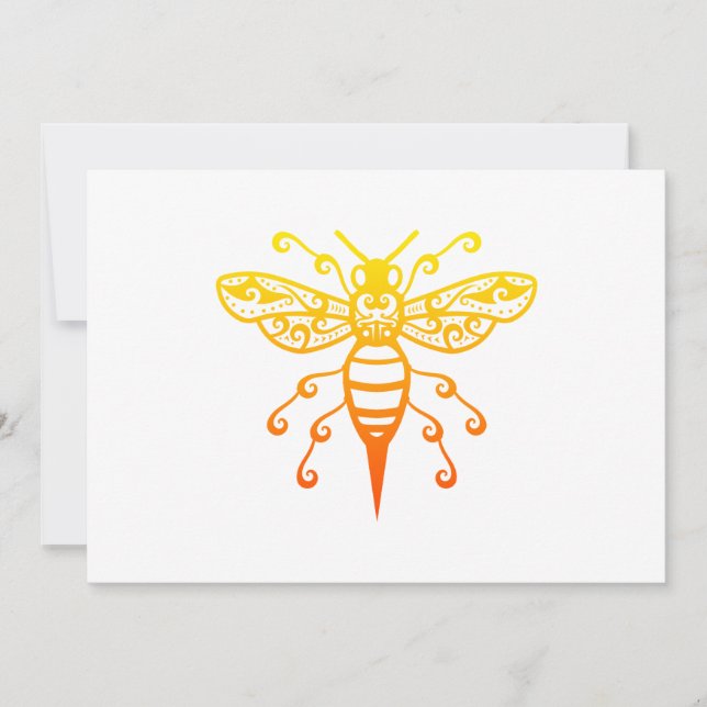 Bee Maori Style Polynesischer Stamm Tattoo Geschen Save The Date (Vorderseite)