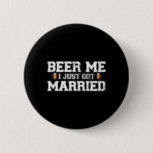 Bee Me Ich Got gerade Verheiratet Groom Bachelor P Button