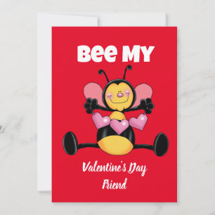 Bee Mein Valentinstag Freund flache Feiertagskarte