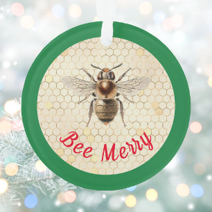 Bee Merry Christmas Bee Ornament