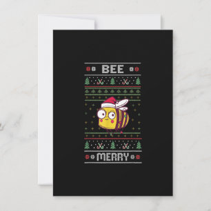 Bee Merry - Funny Bee Ugly Christmas Einladung