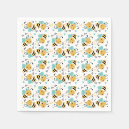 Bee Mine Bumblebee Muster Serviette