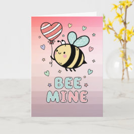 Bee Mine! Cute Bee Valentines Day Greeting Karte