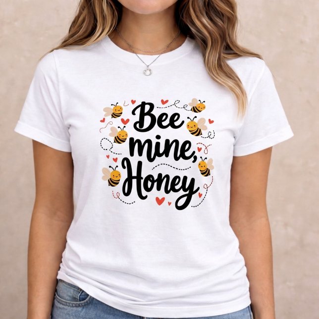Bee Mine Honey Cute Valentine Gift Tri-Blend Shirt (Von Creator hochgeladen)