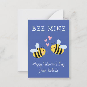 BEE MINE Klassenvalentine Lila Karte