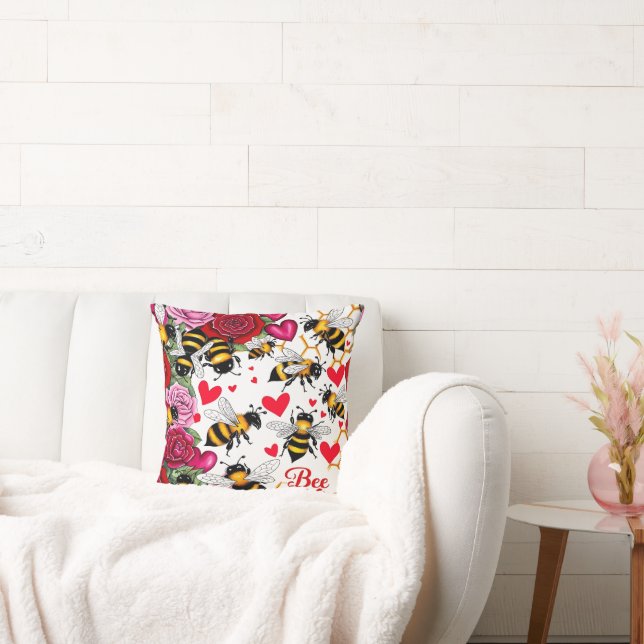 Bee Mine Sweet Honeycomb Blooms Kissen (Liege)