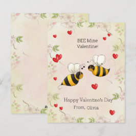 BEE Mine Valentine! Klassenzimmer-Urlaubskarte Feiertagskarte
