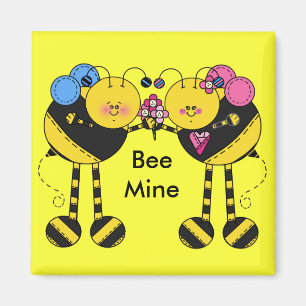 Bee Mine Valentine Magnete