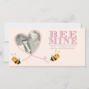 Bee Mine Valentine's Day Foto Cards Feiertagskarte
