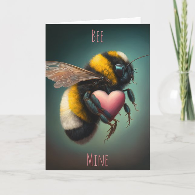 Bee Mine Valentinstag Card Karte (Vorderseite)