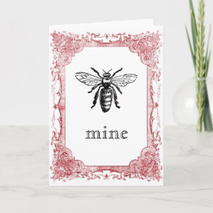 Bee Mine Vintag Valentine Feiertagskarte