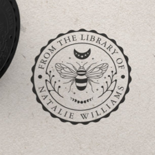 Bee Moon Floral aus der Bibliothek Gummistempel