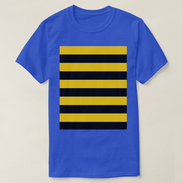 Bee Muster schwarz-gelbe Streifen Grafik T-Shirt (Design vorne)