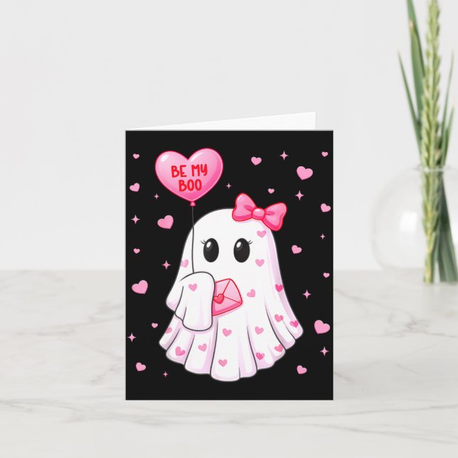 Bee My Boo Heart Boo Ghost Valentine Outfit Women  Karte (Vorderseite)