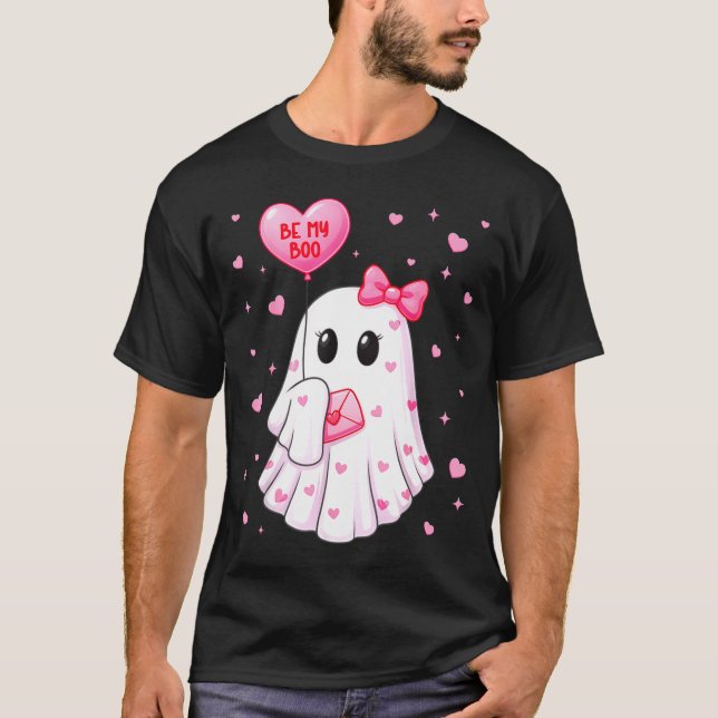 Bee My Boo Heart Boo Ghost Valentine Outfit Women  T-Shirt (Vorderseite)