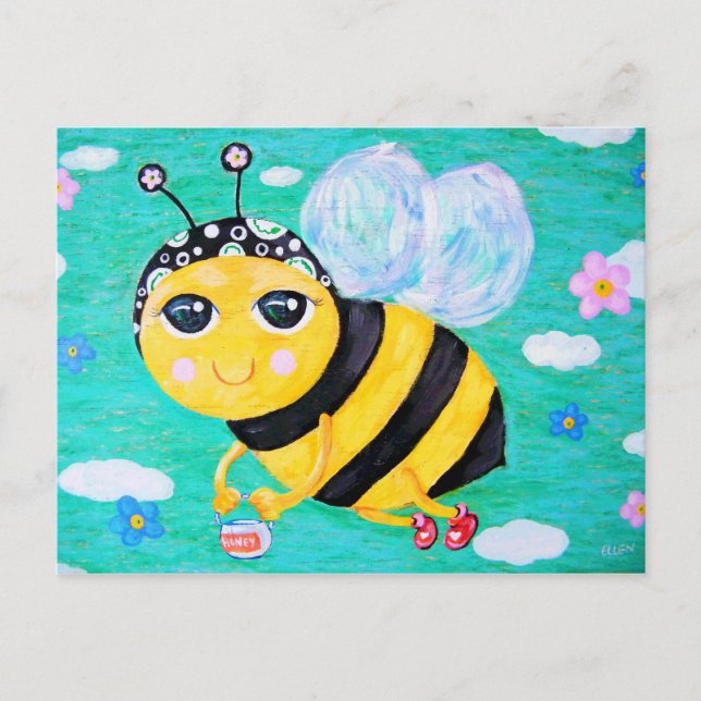 Bee My Honey Postkarte (Vorderseite)