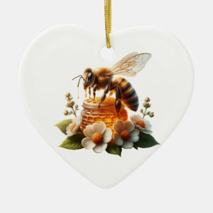 Bee My Honey   Süßes romantisches Geschenk Keramik Ornament