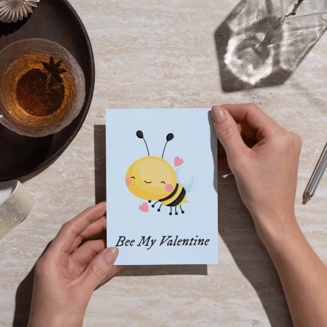 Bee My Valentine Feiertagskarte (Von Creator hochgeladen)
