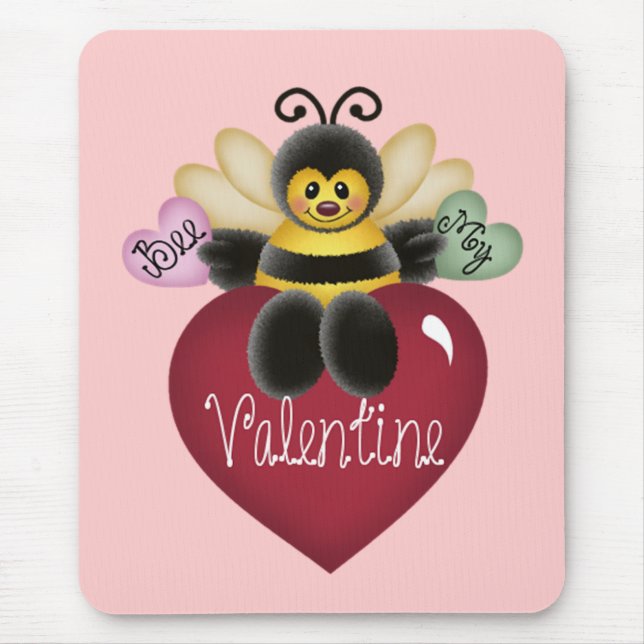 Bee My Valentine Mousepad (Vorne)