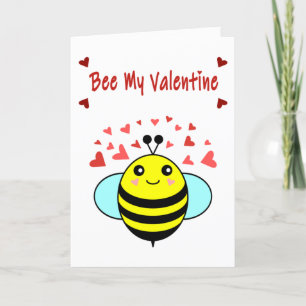 Bee My Valentine - Süße Biene Valentinstag Feiertagskarte