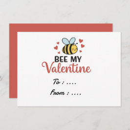 Bee My Valentine , Valentinstag Geschenkkarte Mitteilungskarte