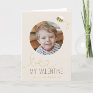 Bee My Valentine's Day Grußkarte Feiertagskarte