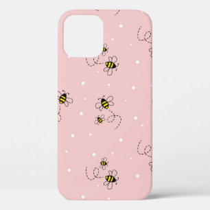 Bee nahtloses Muster auf pastellfarbenem Hintergru Case-Mate iPhone Hülle